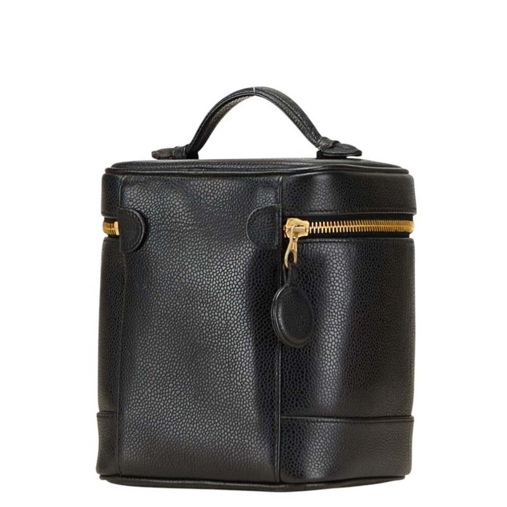 CHANEL Black Caviar Leather Logo Pouch - Picture 2 of 14